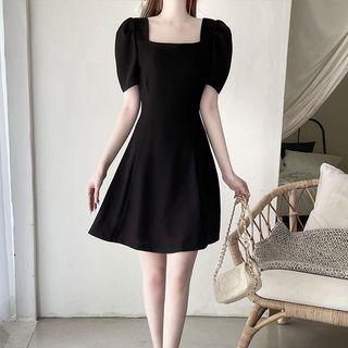 Square-neck Flare Dress