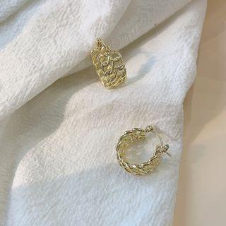 Alloy Hoop Earring 1 Pair - My30945 - One Size