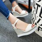 Peep-toe Wedge Sandals