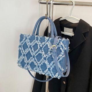 Fray Hem Tote Bag