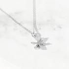 925 Sterling Silver Rhinestone Snowflake Necklace As Shown In Figure - One Size