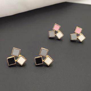 Alloy Triple Square Earring