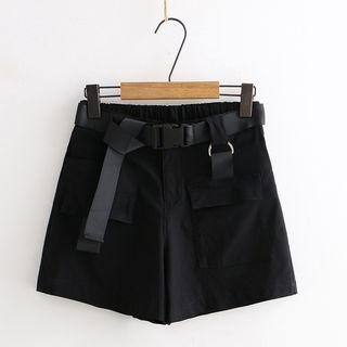 Pocket Detail Shorts Black - One Size