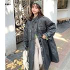 Wide Long Thick Cargo Long-sleeve Cotton Jacket