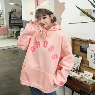 Drawstring Kangaroo-pocket Hoodie