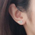 925 Sterling Silver Wing Stud Earring 1 Pair - Earrings - One Size