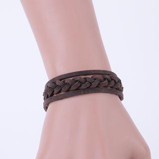 Braided Leather Bracelet As Shown In Figure - One Size