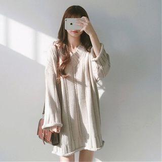 Mini Cable-knit Sweater Dress
