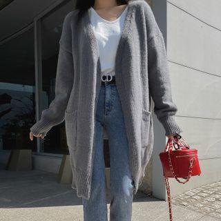 Open-front Longline Cardigan With Sash