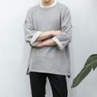 3/4-sleeve Drop-shoulder Sweatshirt