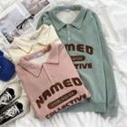 Long-sleeve Corduroy Sweatshirt