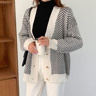 Herringbone Knit Cardigan