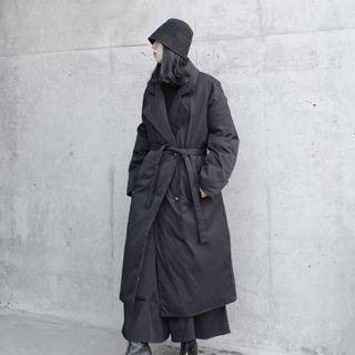 Medium Long Elastic-waist Padded Jacket