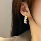 Heart Cicle Earrings 1 Pair - Stud Earring - Gold - One Size