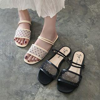 Dot Peep-toe Sandals