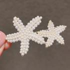 Faux Pearl Hair Clip Ly318 - White - One Size