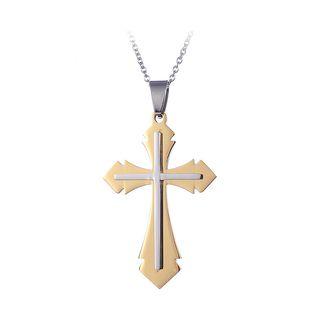 Fashion Christian Cross Stainless Stainless Steel Pendant With Necklace