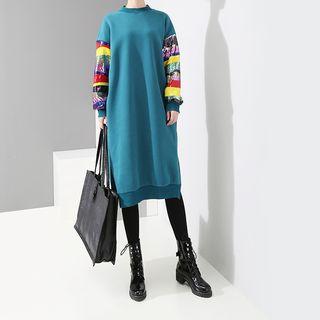 Sequined Pullover Dress Black - One Size