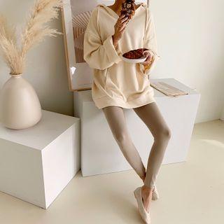 Cut-edge Kangaroo Hoodie Cream - One Size