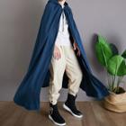 Dragon Embroidered Hooded Cape
