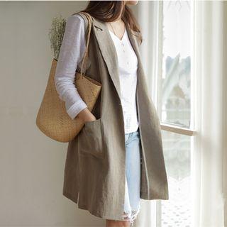 Notch Lapel Plain Vest