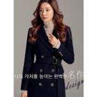 Double-breasted Belted Woolen Coat