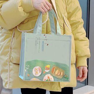 Print Insulated Lunch Bag Picnic - Blue - S