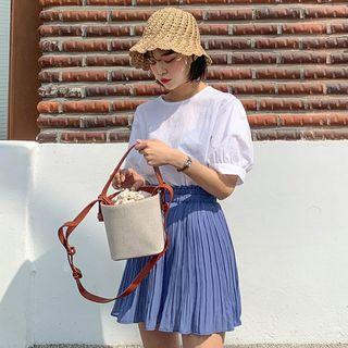 Canvas Bucket Shoulder Bag One Size