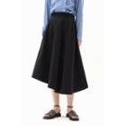 Diagonal Long Flare Skirt