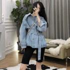 Tie-waist Denim Jacket One Size - One Size