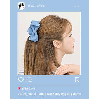 Bow Denim Hair Claw