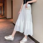 Plain Sheer Midi Skirt