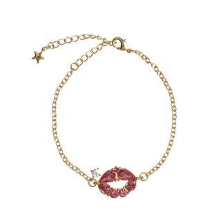 Rhinestone Lips Bracelet As Shown In Figure - One Size