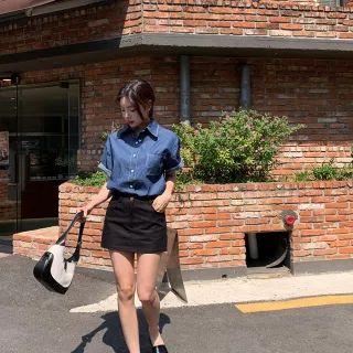 Zip-fly Mini Skirt