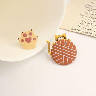 Cat Acrylic Asymmetrical Earring