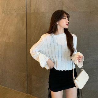Perforated Sweater / Mini Sheath Tank Dress