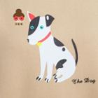 Dog Print Fleece-lined Sweatshirt