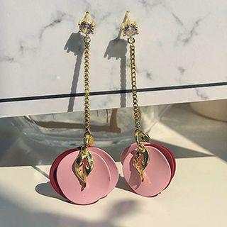 Rhinestone & Petal Dangle Earring