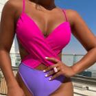 Two Tone Cross Swimsuit