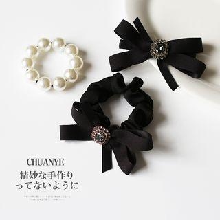 Bow Hair Clip / Scrunchie / Faux Pearl Hair Tie