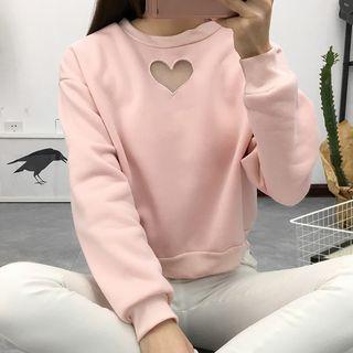 Long-sleeve Sweetheart Cutout Pullover