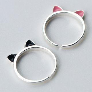 S925 Silver Cat-shaped Open Ring