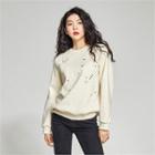 Rhinestone Beaded Sweatshirt