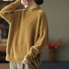 Fleece Mock-neck Sweater