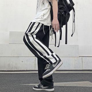Striped Straight Leg Sweatpants