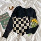 Chessboard Print Tank Top / Asymmetrical Knit Sweater ( Various Designs )