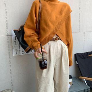 Crewneck Plain Crop Sweater