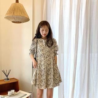 Shirtwaist Mini Floral Dress