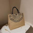 Patterned Tote Bag Brown - One Size