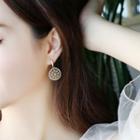 Alloy Disc Dangle Earring Earring - Cut-out Ring - One Size
